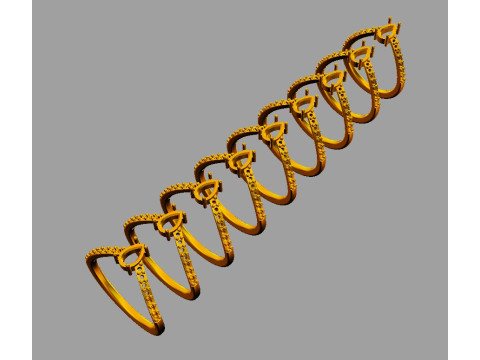 Gemstone Modern Ring 3D printmodel