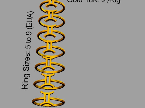 12 Zodiac Rings - Full Set 3D 프린트 모델