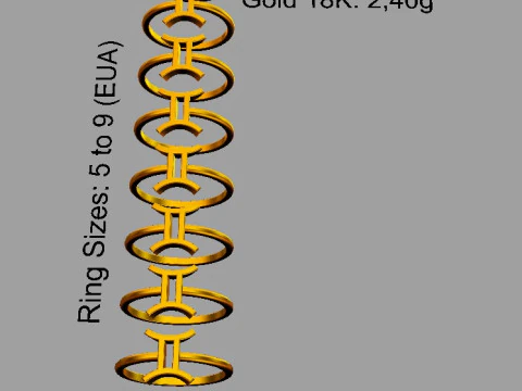 12 Zodiac Rings - Full Set 3D Print Model
