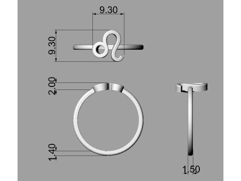12 Zodiac Rings - Full Set 3D 프린트 모델