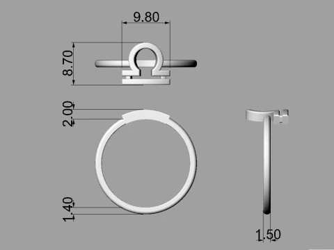 12 Zodiac Rings - Full Set 3D Print Model