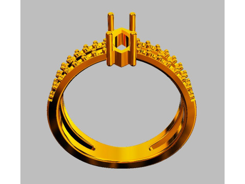 Marquise Gemstone Classic Ring Modelo de Impressão 3D