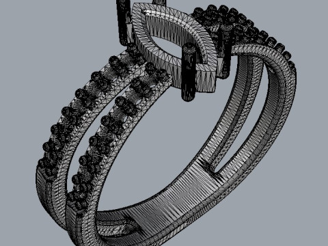 Marquise Gemstone Classic Ring Modelo de Impressão 3D