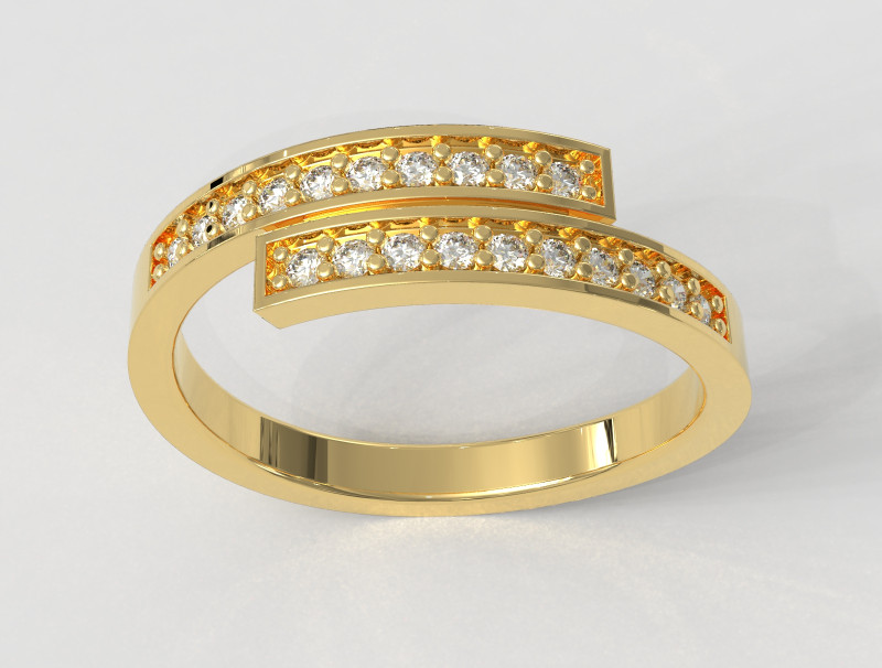 Diamond Ring 3Dプリントモデル .c4d .max .obj .3ds .fbx .stl .blend 