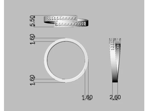 Diamond Ring 3D Print Model