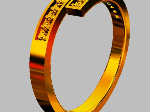 Diamond Ring 3D Print Model