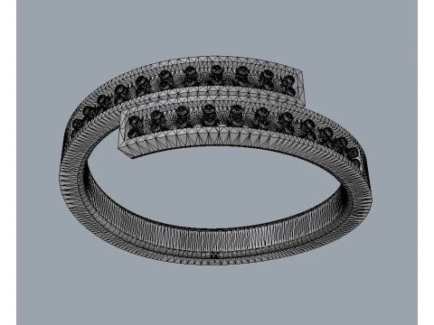 Diamond Ring 3D Print Model