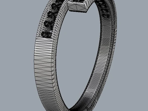 Diamond Ring 3D Print Model
