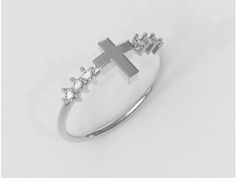 Cross Diamond Ring 3D Принт Модель