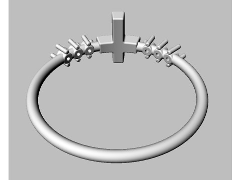 Cross Diamond Ring 3D Принт Модель