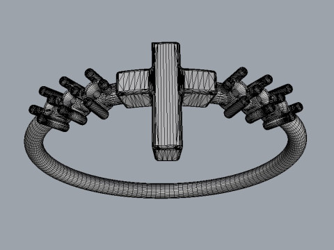 Cross Diamond Ring 3D Принт Модель