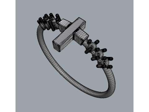 Cross Diamond Ring 3D Принт Модель