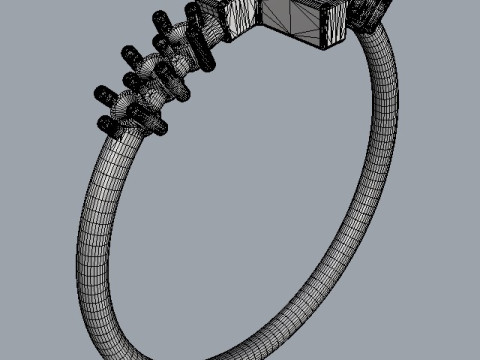 Cross Diamond Ring 3D Принт Модель