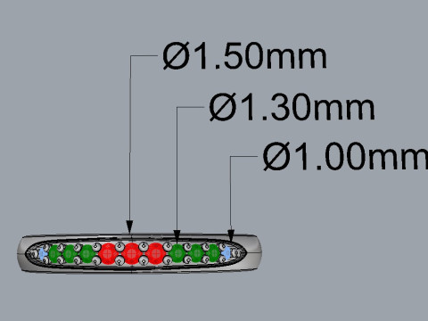 Diamond Degrade Half Band 3D 打印模型