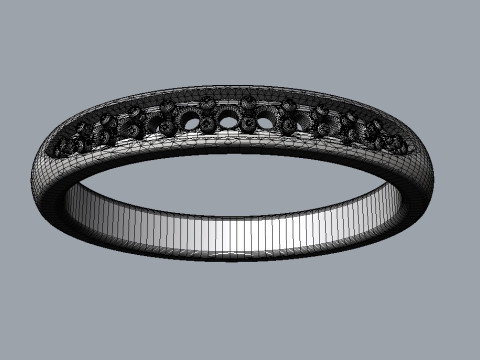 Diamond Degrade Half Band 3D 打印模型