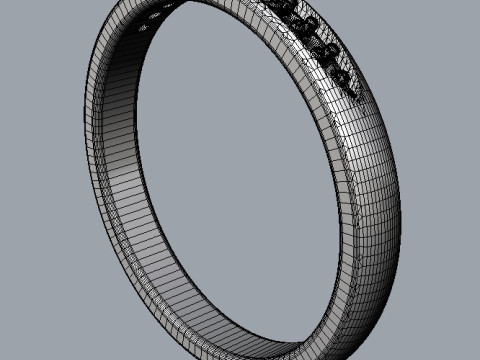 Diamond Degrade Half Band 3D 打印模型