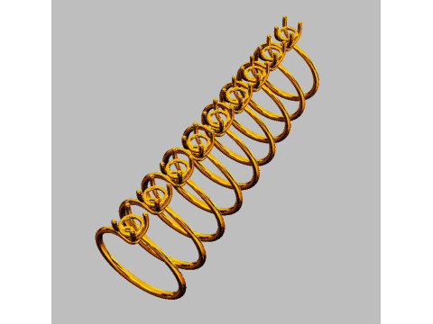 Twist Solitaire Ring - 5mm 3D Print Model