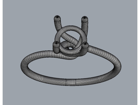 Twist Solitaire Ring - 5mm 3D Print Model