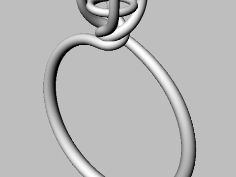 Twist Solitaire Ring - 5mm 3D Print Model