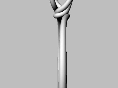 Twist Solitaire Ring - 5mm 3D Print Model