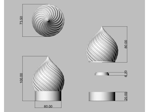 LED DESK LAMP 3D Print Model