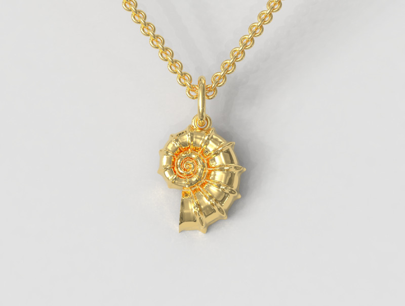 Shell Pendant Model do druku 3D .c4d .max .obj .3ds .fbx .stl .blend 