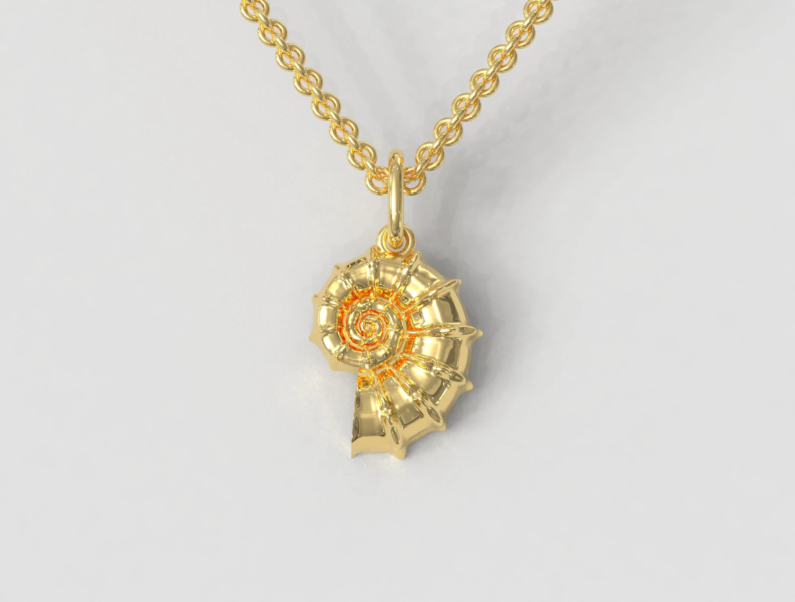 Shell Pendant 3D Print Model .c4d .max .obj .3ds .fbx .stl .blend 