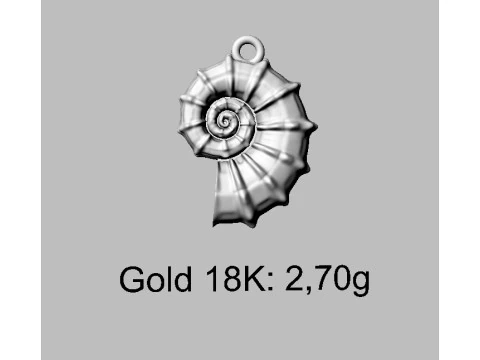 Shell Pendant 3D Print Model