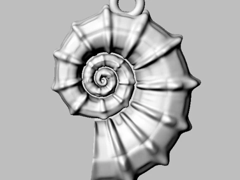 Shell Pendant 3D Print Model