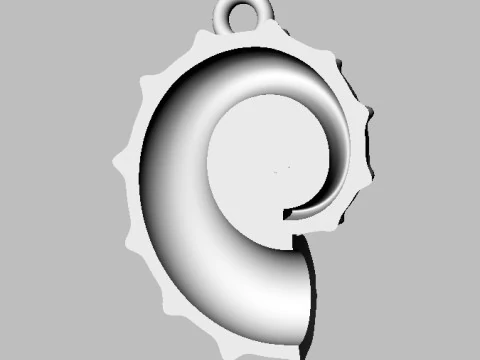 Shell Pendant 3D Print Model