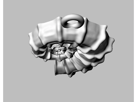 Shell Pendant 3D Print Model