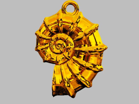 Shell Pendant 3D Print Model