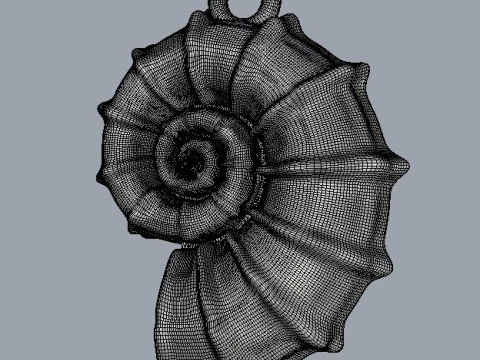 Shell Pendant 3D Print Model