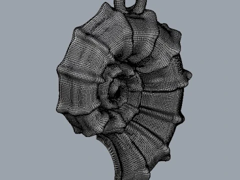 Shell Pendant 3D Print Model