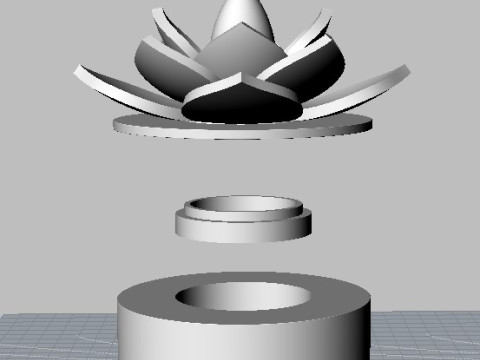 LOTUS FLOWER DESK LAMP 3D Print Model