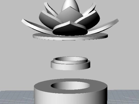 LOTUS FLOWER DESK LAMP 3D Print Model