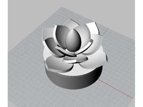 LOTUS FLOWER DESK LAMP 3D Print Model