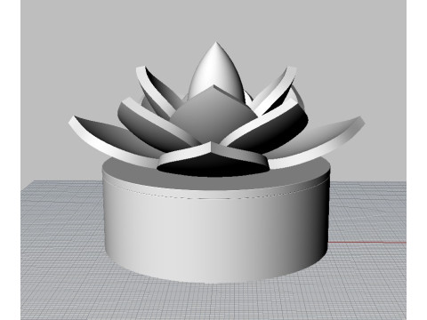 LOTUS FLOWER DESK LAMP 3D Print Model
