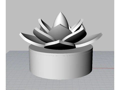 LOTUS FLOWER DESK LAMP 3D Print Model