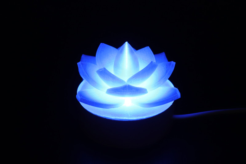 LOTUS FLOWER DESK LAMP 3D Print Model .c4d .max .obj .3ds .fbx .stl .blend 