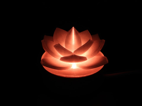 LOTUS FLOWER DESK LAMP 3D Print Model