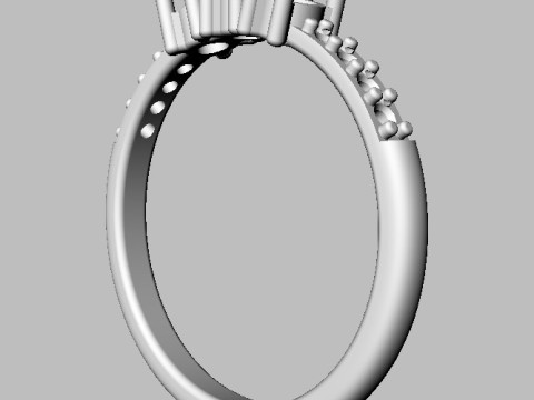 Three Stones Ring 3D Print Model