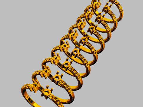 Open Gemstone Ring 3D Print Model