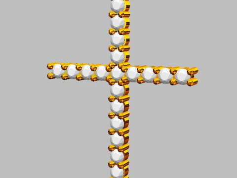 2mm Diamond Cross Pendant 3D Print Model