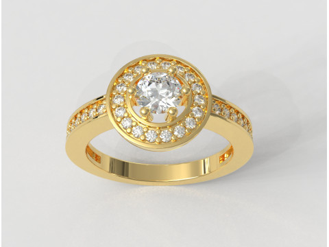 5mm Diamond Solitaire Ring 3D 프린트 모델