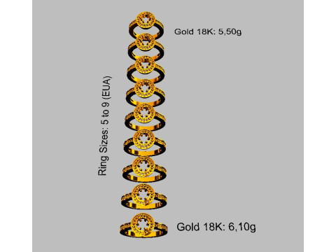 5mm Diamond Solitaire Ring 3D Print Model