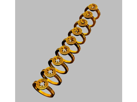 5mm Diamond Solitaire Ring 3D Print Model