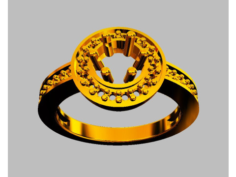 5mm Diamond Solitaire Ring 3D Print Model