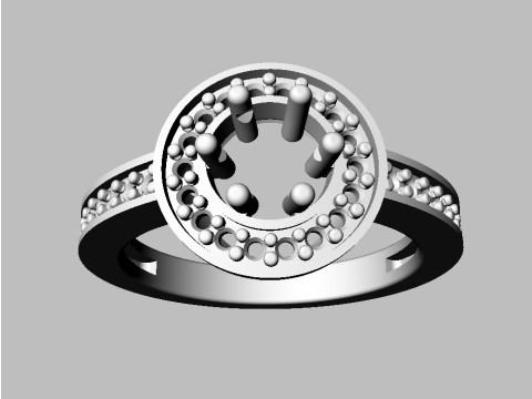5mm Diamond Solitaire Ring 3D Print Model