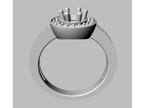 5mm Diamond Solitaire Ring 3D Print Model